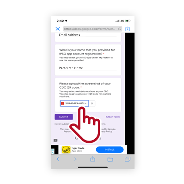 Step 5:<br>Upload and submit Screenshot of<br>Step 2.